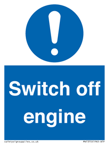 Switch off engine